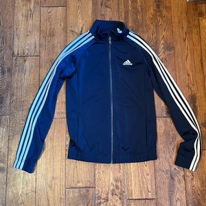 Adidas Track jacket.  Navy. XS. Like New
